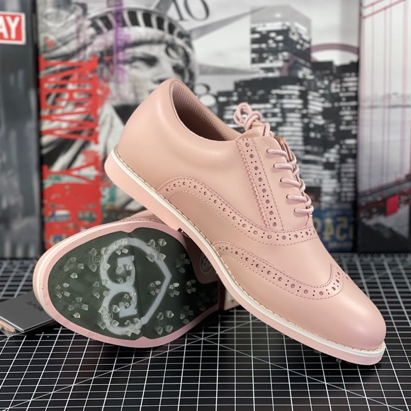G/FORE G4 Womens 8.5 Brogue Gallivanter Golf Shoes Blush Pink Longwing NEW - Picture 10 of 13